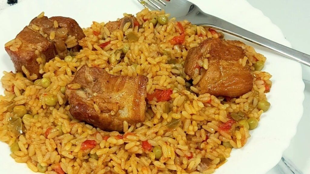 arroz con costillas en olla express