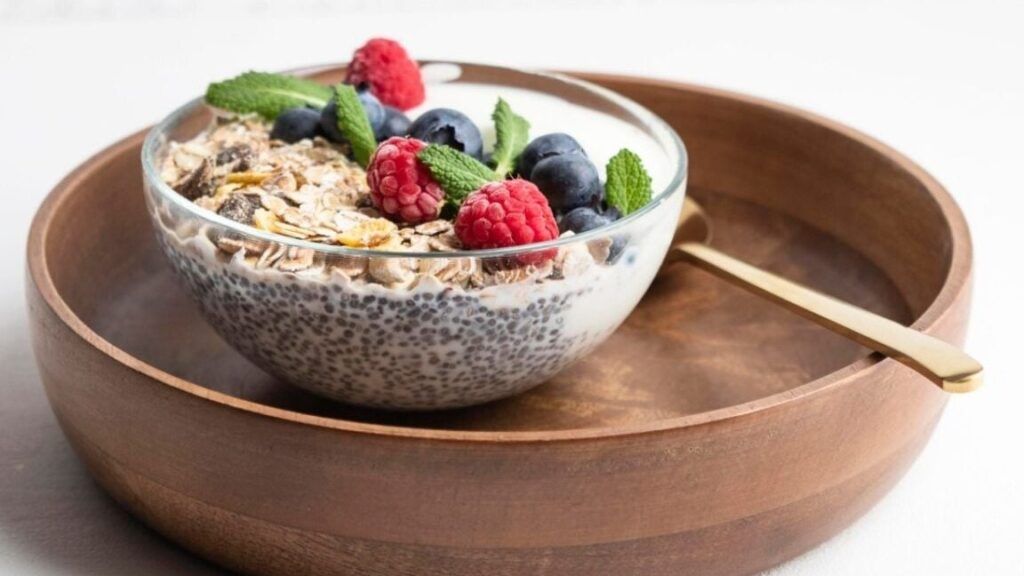 avena con chia en un tazon