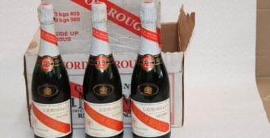 botella de champagne sin abrir