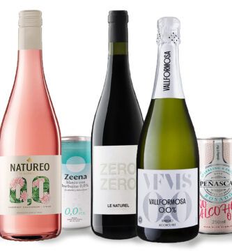 botella de vino sin alcohol