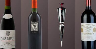 bottles of high end wine
