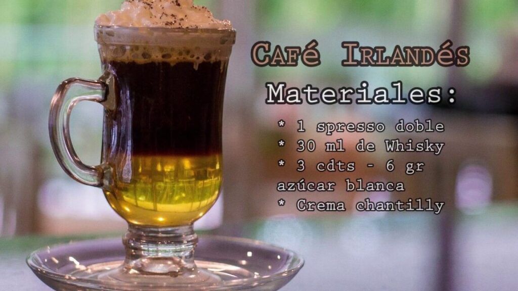 cafe irlandes de tres colores