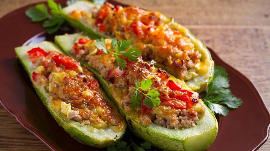 calabacines rellenos deliciosos