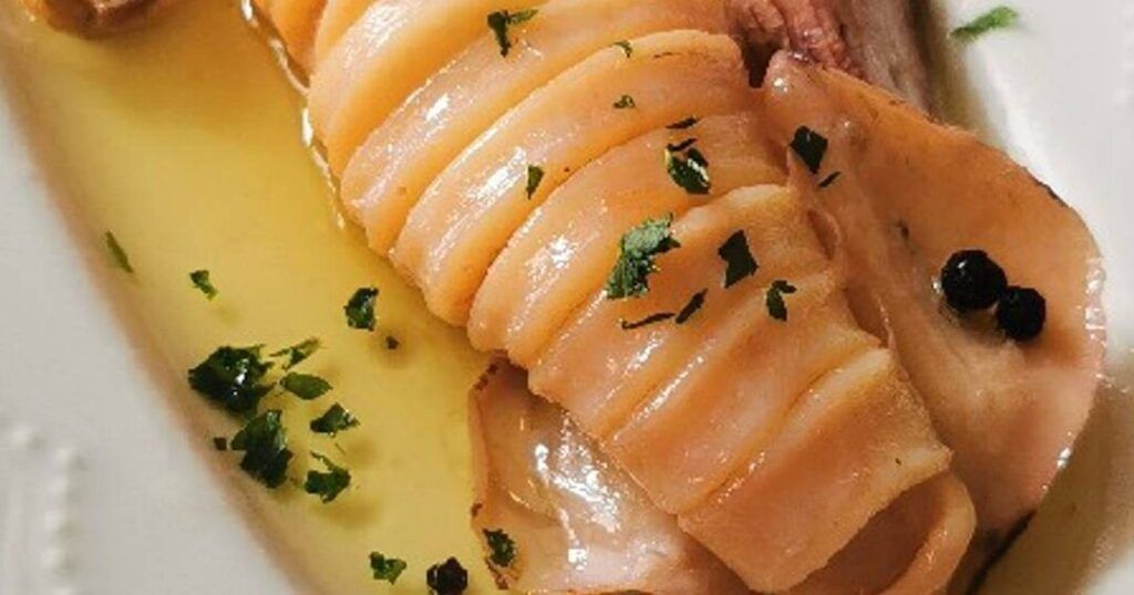 calamar en aceite a baja temperatura