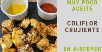 coliflor crujiente en freidora de aire