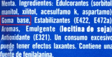 composicion de los chicles