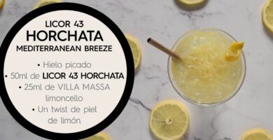 copa con horchata y limon