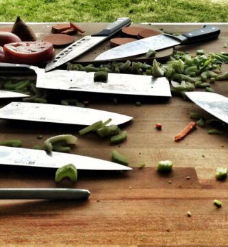 cuchillo afilado con chaira