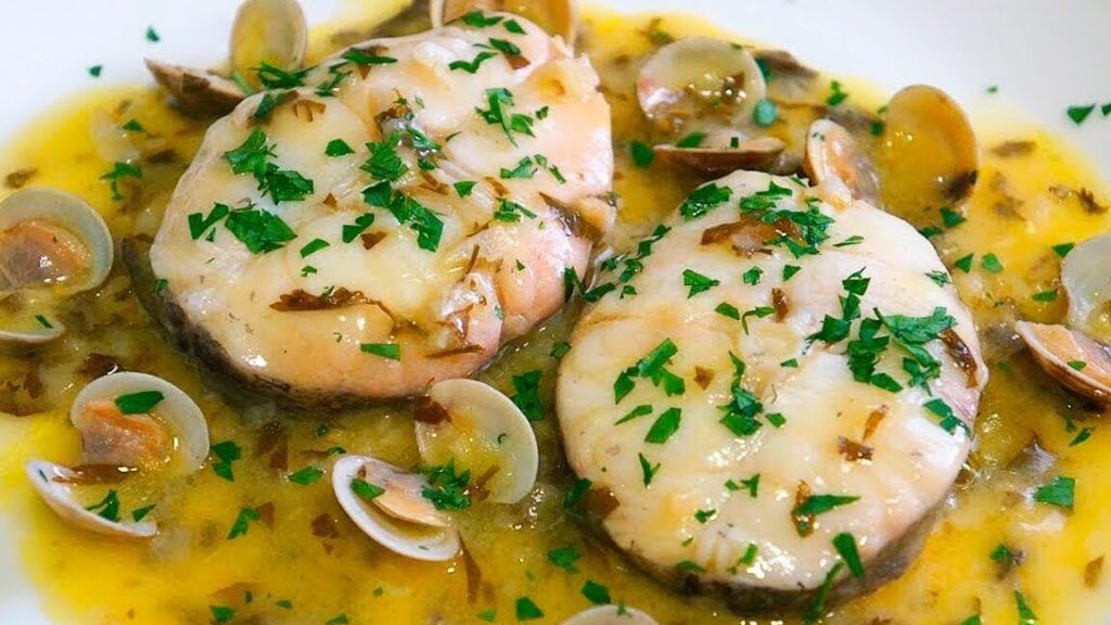 deliciosa merluza en salsa verde