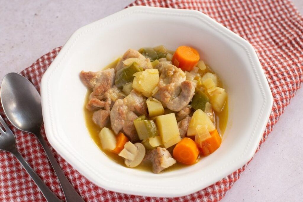 estofado de pavo con verduras