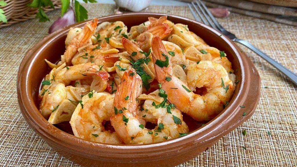 gambones pelados en salsa