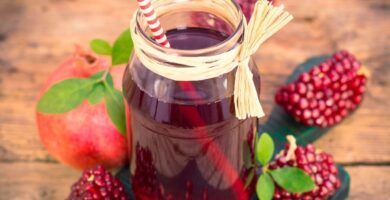granada y frutas para mezclar