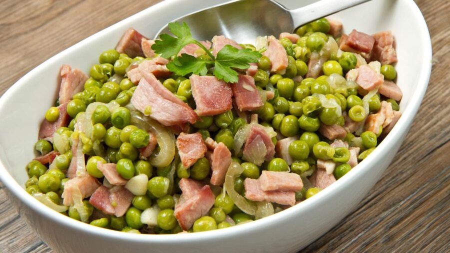 guisantes con jamon deliciosos