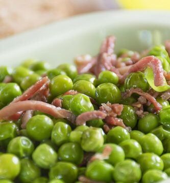 guisantes frescos y saludables