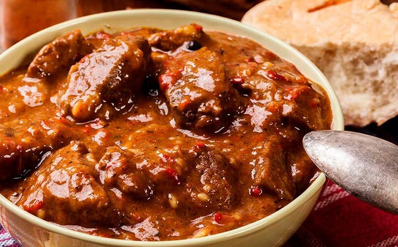 guiso de carne con setas