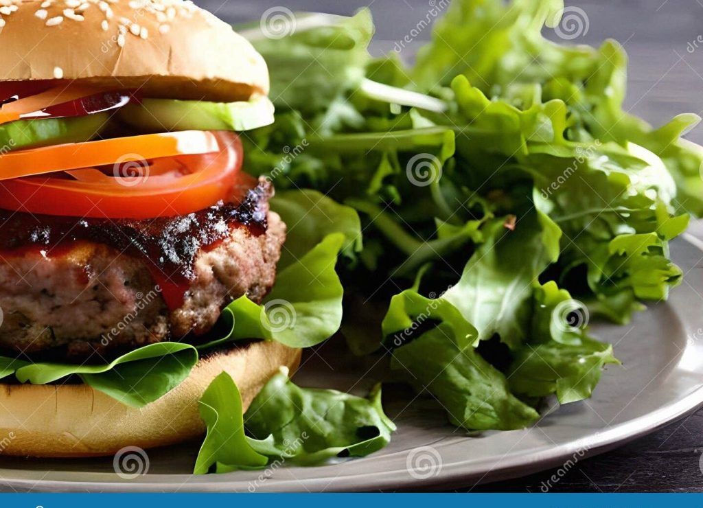 hamburguesa casera deliciosa y apetitosa