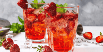 mojito de fresa delicioso