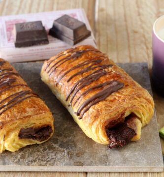 napolitana casera de chocolate