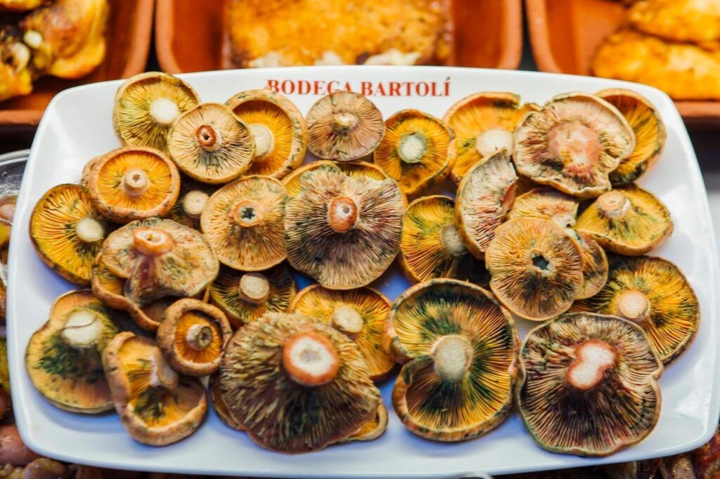 niscalos frescos y cocinados