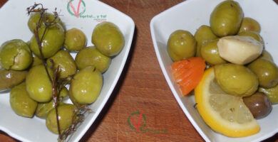 olivas en diferentes preparaciones
