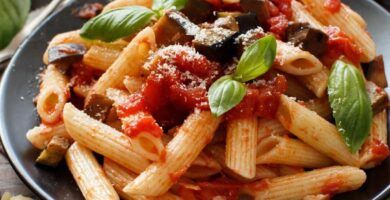pasta con berenjena siciliana