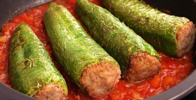 pimientos rellenos de carne
