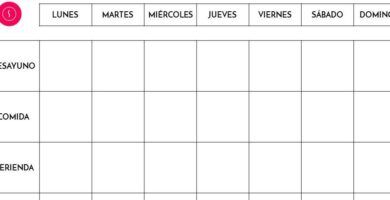 plantilla menu semanal