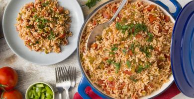 plato con recetas de arroz