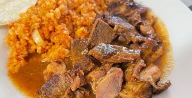 plato de churrasco recalentado