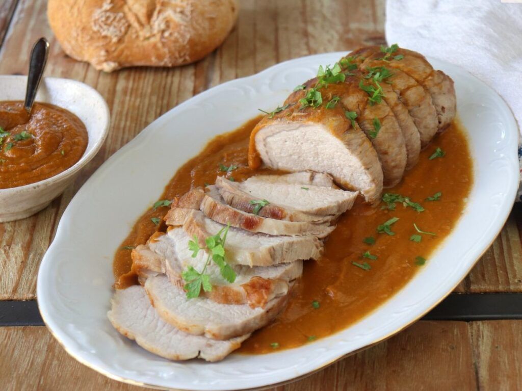 redondo de cerdo en salsa