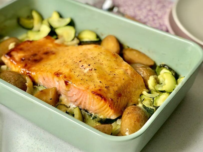 salmon a la mostaza y miel