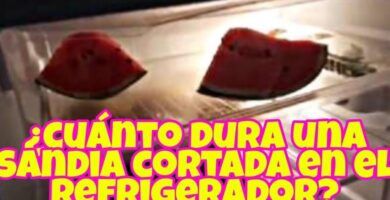 sandia cortada en la nevera