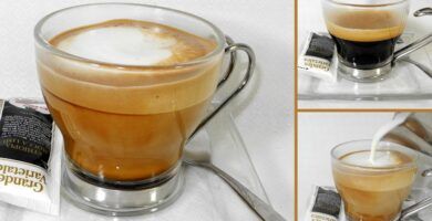 taza de cafe cortado