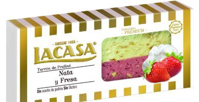 turron de la casa nata y fresa