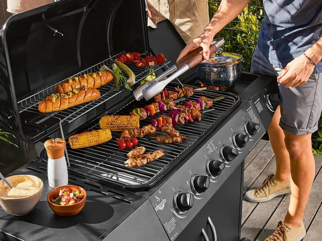 una barbacoa de gas