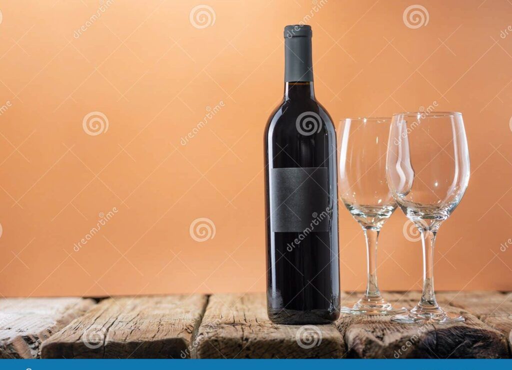 una botella de vino en un fondo elegante