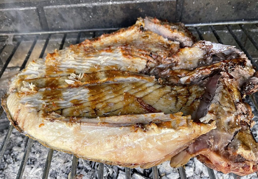 ventresca a la parrilla jugosa